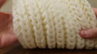 Вязание: шарф- снуд (хомут) спицами- объемная английская резинка без накидов.