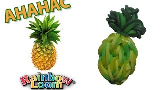 АНАНАС из резинок. Овощи и фрукты из резинок | Pineapple Rainbow Loom