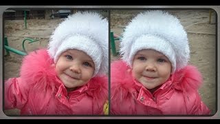 зимняя шапка на девочку 4 - 5 лет. вязание спицами, травкой