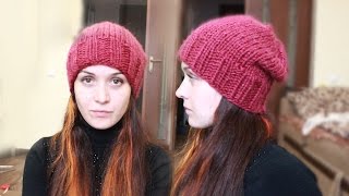 ПРОСТАЯ шапка спицами. How to knit a Hat - ❄⛄❄