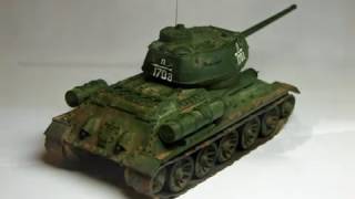 T-34-85 (из картона в масштабе 1/72)