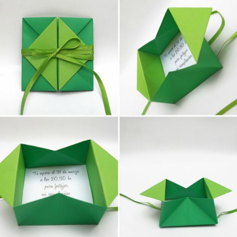 Поздравительные открытки с оригами