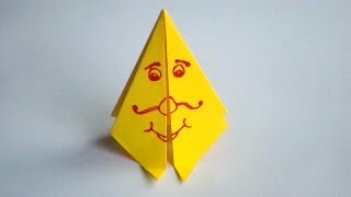 оригами гномик ходячий, как сделать оригами гном // Origami dwarf walking