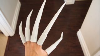 как сделать когти из бумаги