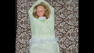 DIY Конверт - одеяло для куклы сшито своими руками.