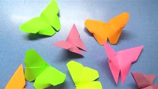 Как сделать бабочки из бумаги. Поделки оригами из бумаги своими руками без клея.