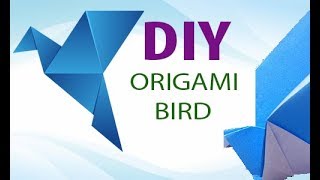 Птичка из бумаги How To Make an Origami Flapping Bird