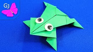 Оригами из бумаги :: Прыгающая лягушка