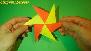 Как сделать звёздочку ниндзя из бумаги. Оригами сюрикен