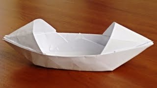 Как сделать лодку из бумаги. Оригами лодка из бумаги. Каяк. Origami boat