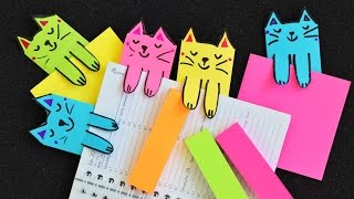 СУПЕР ЗАКЛАДКИ КОТЯТА ♡ DIY из БУМАГИ в ШКОЛУ