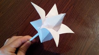 Как сделать тюльпан оригами, tulip origami (Marc Kirschenbaum)