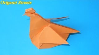 How to make a chicken out of paper. Origami chicken.