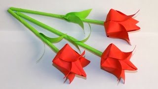 цветы из бумаги как сделать тюльпан из бумаги своими руками Paper flowers