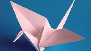 Оригами Журавлик из бумаги / Paper shadoof - Origami