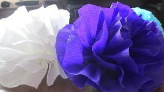 Большие цветы из гофрированной бумаги ღ SH ღ