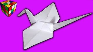 Оригами журавлик. Как сделать журавлика из бумаги своими руками. Поделки из бумаги.