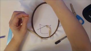 Вышивка лентами корзины How to embroider ribbons basket 如何绣带篮子里。