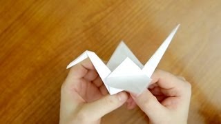 Оригами журавль из бумаги | Как сделать Оризуру (Orizuru/折鶴)