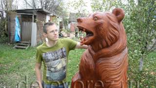 Садовая мебель - резное кресло Медведь