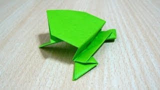 Как сделать прыгающую лягушку. Оригами. Искусство складной бумаги.