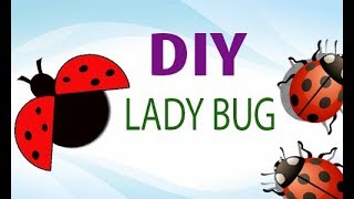 Божья коровка. Аппликация из цветной бумаги Поделки для детей. how to make a paper lady bug