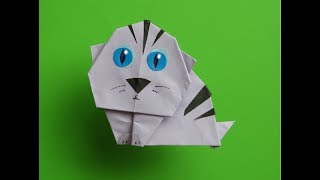 Как Сделать КОТЕНКА ИЗ БУМАГИ - Легкое Оригами для Начинающих