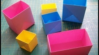 Очень простые поделки из бумаги: коробочка оригами. Easy origami box