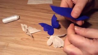 Бабочки из гофрированной бумаги/Butterflies from the corrugated paper.