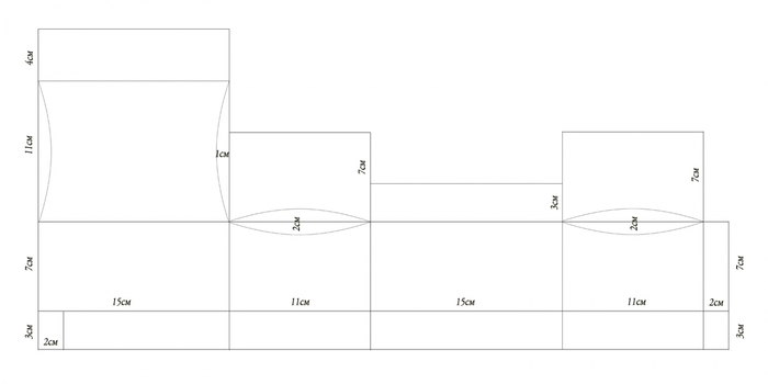 шкатулка из бумаги схема