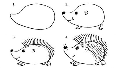 Нарисовать ежа