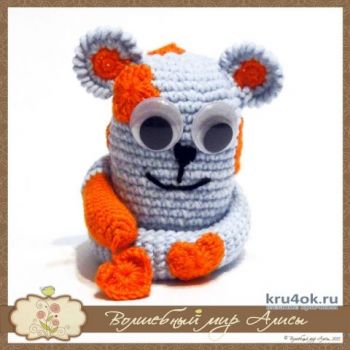 Кот Амурчик крючком. Работа Alise Crochet