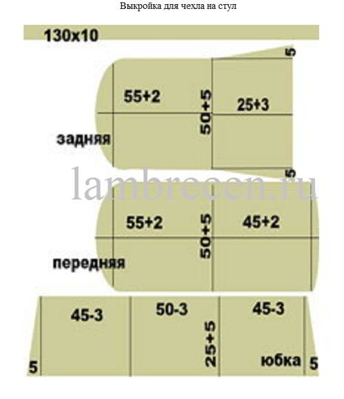 чехлы на стулья своими руками выкройки