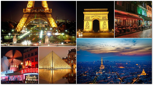 Пример коллажа - поездка в Париж