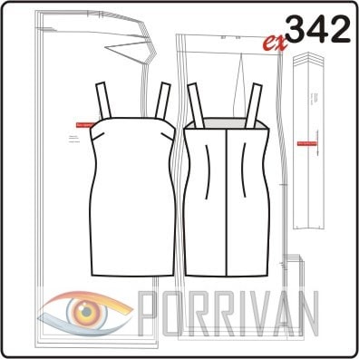 Выкройка мини платья на бретельках