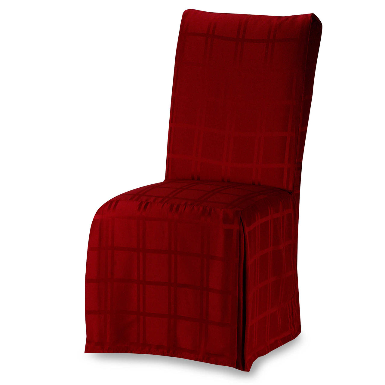 Красный тканевый чехол на весь стул