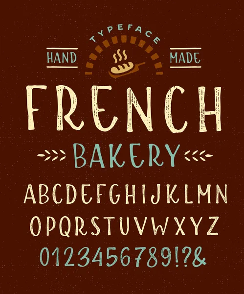 Font 'French Bakery' — стоковый вектор