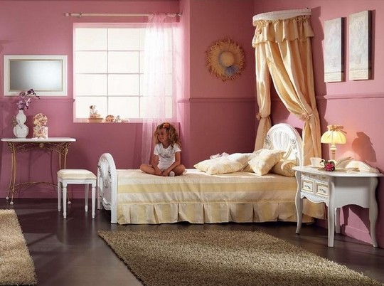 Детская кровать для девочки с балдахином фото