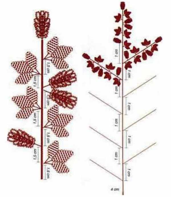 Ветка схема. Виноградная ветка из бисера. Виноград из бисера схема. Веточки из бисера схема. Веточки из бисера схемы плетения.
